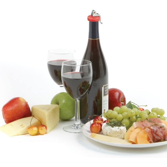 Wine Enthusiast Lever Wine Bottle Expansion Stoppers Set of 3 - Picture 7 of 7